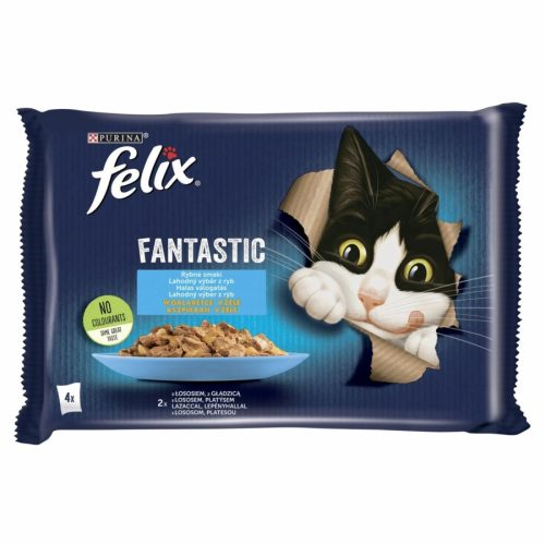 Felix Fantastic Multipack Lazaccal és Lepényhallal Aszpikban 4x85g