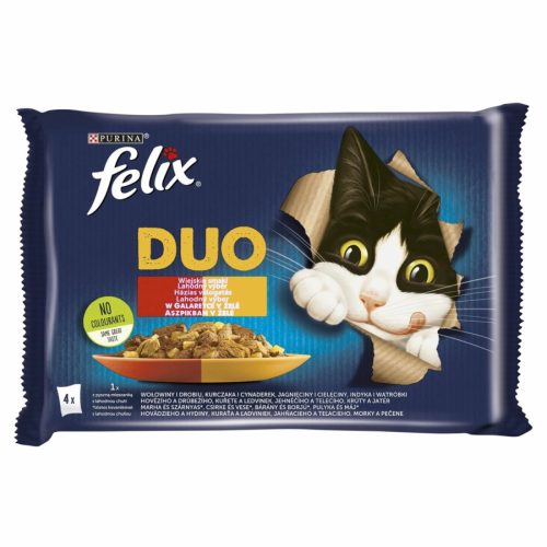 Felix Fantastic Duo Házias válogatás Aszpikban 4x85g