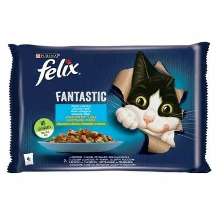 Felix Fantastic Duo Multipack Halas Válogatás Zöldségekkel Aszpikban 4x85g