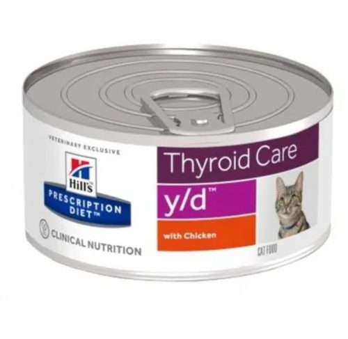 Hills Prescription Diet  Feline Y/D 156 g - pajzsmirigy-problémák, hyperthyreosisos macskák kezel