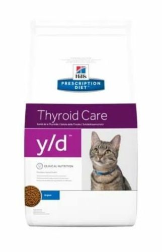 Hills Prescription Diet  Feline Y/D 1.5 kg - pajzsmirigy-problémák, hyperthyreosisos macskák keze