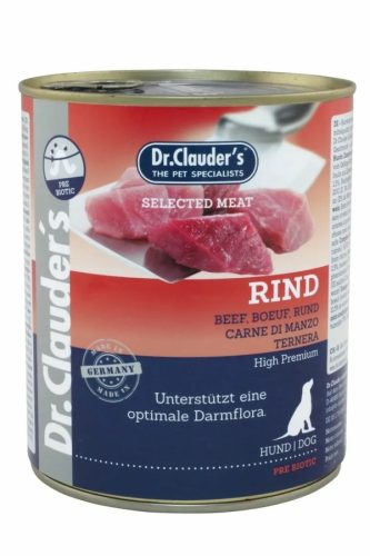 Dr.Clauders Dog Selected Meat Marhás konzerv 800g