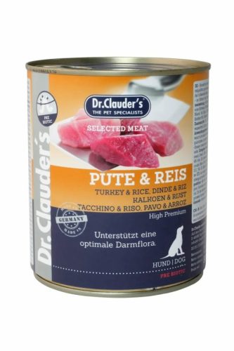 Dr.Clauders Dog Selected Meat Pulykás és rizses konzerv 800g