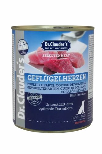 Dr.Clauders Dog Selected Meat Szárnyas Szíves konzerv 800g