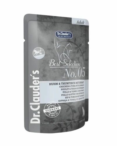 Dr.Clauders Best Selection Cat No5 alutasak csirke&tonhal spenóttal - Intestinal 85g