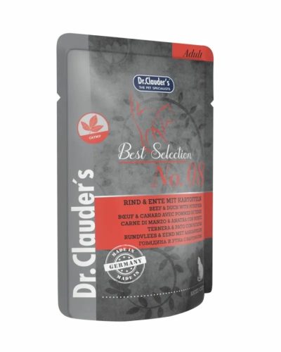 Dr.Clauders Best Selection Cat No8 alutasak marha&kacsa burgonyával - Catnip 85g