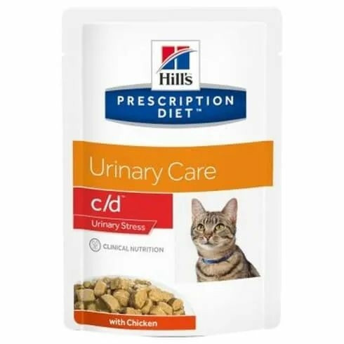 Hills Prescription Diet  Feline C/D Multicare Urinary Stress Chicken 12x85g - a stressz okozta Id