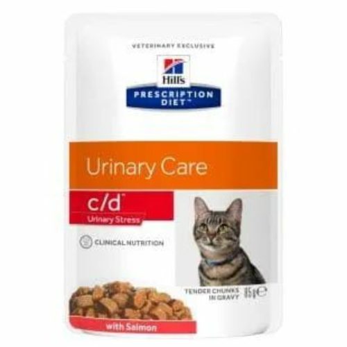 Hills Prescription Diet  Feline C/D Multicare Urinary Stress Salamon 12x85g - a stressz okozta Id