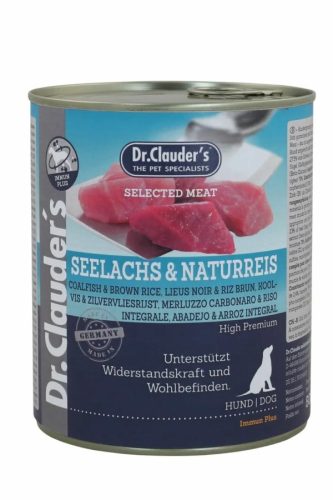 Dr.Clauders Dog Selected Meat Tőkehalas és rizses konzerv 800g