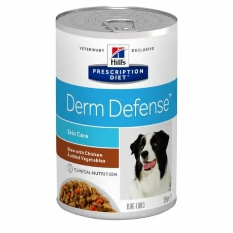 Hills Prescription Diet  Canine Derm Defense 354 g - környezeti allergiák étrendi kezelésére és a