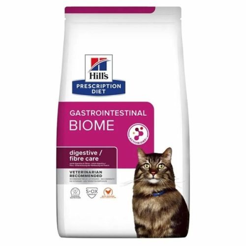 Hills Pescription Diet  Feline GI Biome 3 kg - székrekedés, rostérzékeny, szteroidokra reagáló e