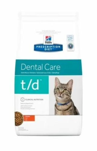 Hills Prescription Diet  Feline T/D 1.5 kg - Fogproblémák: foglepedék, fogkő, fogelszíneződés