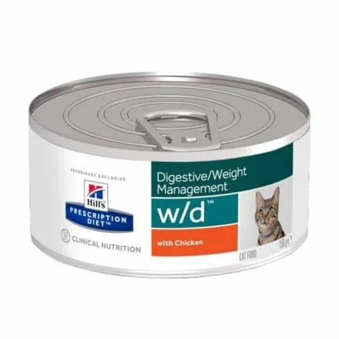 Hills Prescription Diet  Feline W/D Minced Chicken 156 g - cukorbetegség, súly szintentartása, ro