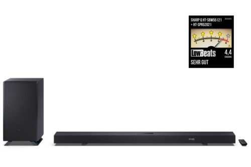SHARP Q HT-SBW55121(BK) 5.1.2 Dolby Atmos / DTS:X hangprojektor vezeték nélküli mélynyomóval fekete