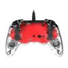 Nacon 2804955 Compact PS4 vezetékes átlátszó-halványpiros kontroller