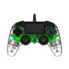 Nacon 2804956 Compact PS4 vezetékes átlátszó-halványzöld kontroller