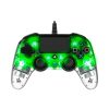 Nacon 2804956 Compact PS4 vezetékes átlátszó-halványzöld kontroller