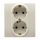 Legrand 764634 Niloé bézs 2×2P+F csatlakozóaljzat