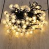 Iris Buborékgömb alakú 16mm/8 programos/12m/IPX3 szabványos/meleg fehér/100db LED-es/napelemes fényfüzér, fénydekoráció
