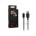 Maxlife TF-0066 0,2m Type-C fekete adat és töltőkábel