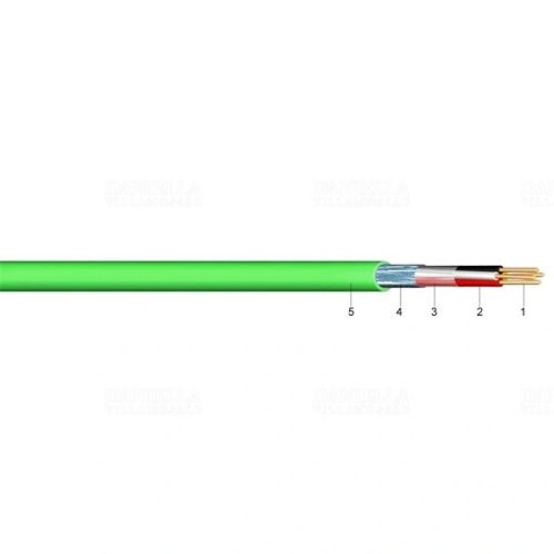 J-Y(ST)Y EIB KNX 300V 2x2x0,8 mm2 - PVC szig., tömör réz erű, árnyékolt telekom.kábel
