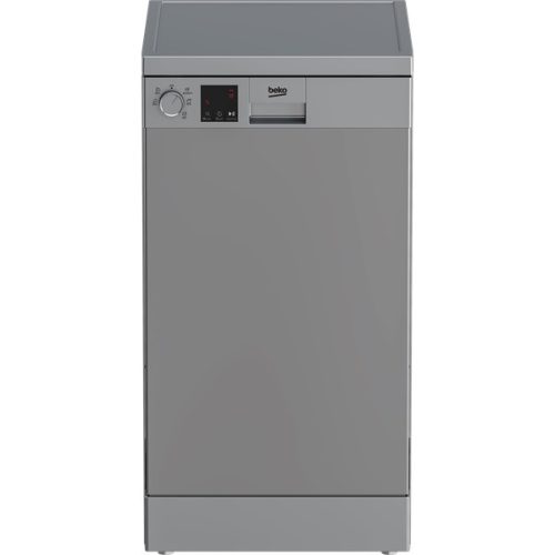 Beko DVS05024S ezüst, programok száma: 5, keskeny szabadonálló, 10 terítékes mosogatógép