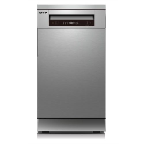 Toshiba DW-10F2EE(S) inox, programok száma: 6, keskeny szabadonálló, 10 terítékes mosogatógép