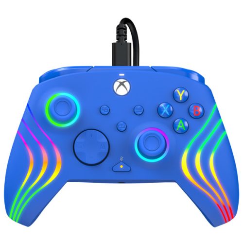 PDP 049-024-BL Afterglow Wave Xbox Series X|S/Xbox One/PC vezetékes RGB LED kék kontroller