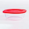 BORCAM kerek hőálló üvegedény fogóval, műanyag tetővel 2.200ml, 251*220*80mm