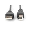 DIGITUS High Speed 2.0 USB type-B - USB type A CU árnyékolt fekete kábel 1,8m