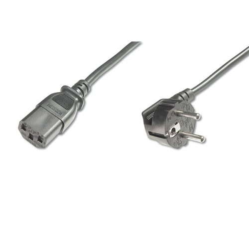 DIGITUS 250V 10A IEC C13 90 fok csatlakozó CEE 7/7 schuko dugó 0,75m tápkábel