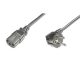 DIGITUS 250V 10A IEC C13 90 fok csatlakozó CEE 7/7 schuko dugó 0,75m tápkábel