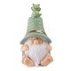 IRIS dekor műgyanta rózsaszínakáll+ásó zöld/fehér 11,8cm
