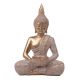 IRIS dekor műgyanta buddha ülő krémszín/arany 25,5cm