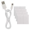 Emos GoSmart Hexagon fehér, 6 részből álló, RGBIC dimmelhető, WiFi LED asztali lámpa