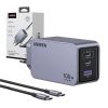 UGREEN Nexode Pro 100W GaN USB/2xUSB-C szürke hálózati töltő