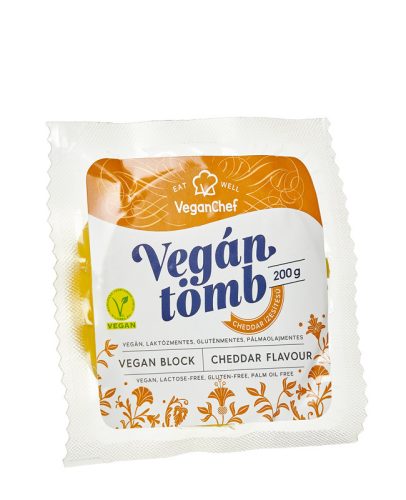 Veganchef vegán tömb cheddar ízű 200 g