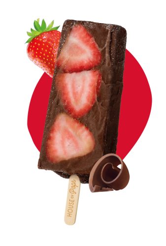House of pops chocolate strawberry 100%-os kakaóval készült fagylalt 123 ml