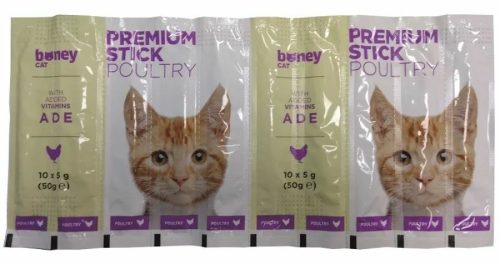 Boney Macska Jutalomfalat Premium Stick Baromfi 10x5g