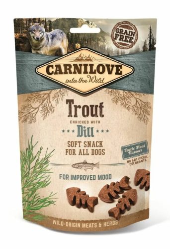 Carnilove Dog Semi Moist Snack pisztráng kaporral 200g