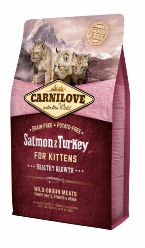 Carnilove Cat Kitten Salmon & Turkey – Healthy Growth - Lazac és Pulyka Hússal 2kg