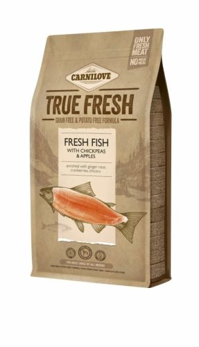 Carnilove True Fresh kutyatáp - Hal, csicseriborsó és alma 4kg