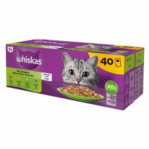 WHISKAS alutas 40-pack halas-húsos válogatás 40*85g