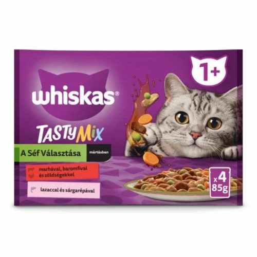 Whiskas alutasak 4-pack Tasty Mix Chef's choice mártásban 4x85g