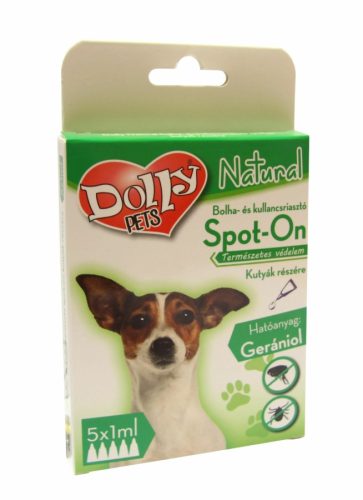 Dolly Natural bolha és kullancsriasztó spot on kutyák részére 5x1ml