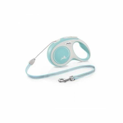 Flexi New Comfort S zsinóros automata póráz 8m világos kék
