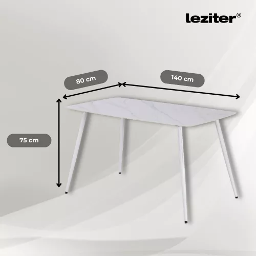Megan 4+1 étkező garnitúra fehér-fekete