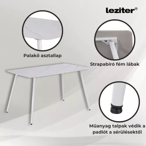 Megan 4+1 étkező garnitúra fehér-szürke