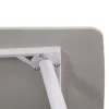 Bora 140 cm szögletes szinterezett kő étkezőasztal fehér