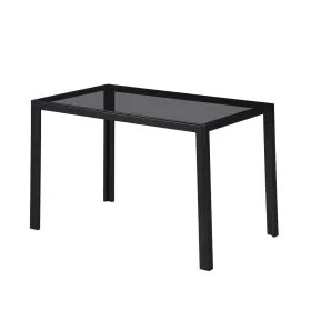 Clara 120 cm szögletes üveg étkezőasztal fekete